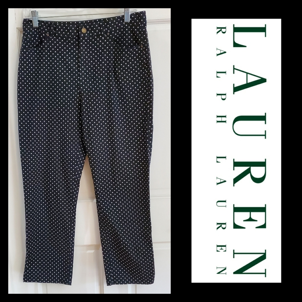 Ralph Lauren | Capri Cropped Black Polka Dot 8